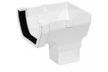 Floplast Squareline ROS2W 114mm Stopend Outlet White