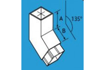 Alumasc CP33/B/135A 75x75mm Flushjoint 135D Bend PPC