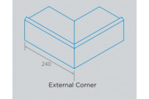 Ryno 18.5156 GRP Trim F3 External Angle Black