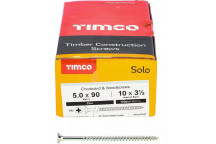 TIMco 50090SOLOZ Solo Woodscrew CSK PZ2 No.10 x 3 1/2in BZP (100)