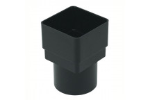 Floplast Rainwater RDS2B 65mm Square to 68mm Round Adaptor Black