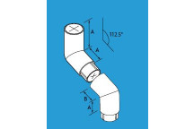 Alumasc CP40/250/112A 100mm Flushjoint 112D Offset 250mm PPC