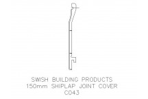 Swish C043W 150mm Shiplap Butt Joint White