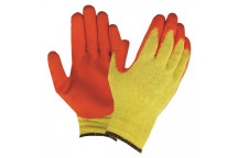 NSS KeepSAFE 659012100 Latex Coat Grip Gloves Size 9 Orange