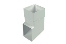 Floplast Rainwater RBS3W 65mm Square Shoe White