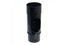 Floplast Rainwater RX1B 68mm Round Access Pipe Black