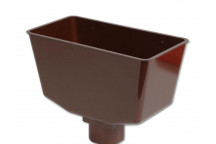 Floplast Rainwater RHS1BR Hopper 65mm Square / 68mm Round Brown