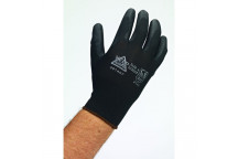 NSS KeepSAFE PU Palm Coated Gloves Size 8 Black