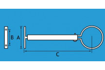 Alumasc RW3/366 100mm Extended Base Pipe Clip PPC