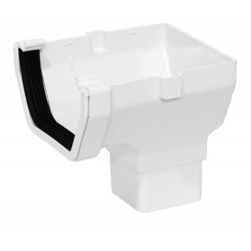 Floplast Squareline ROS2W 114mm Stopend Outlet White