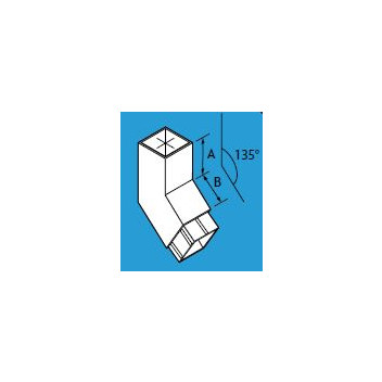 Alumasc CP33/B/135A 75x75mm Flushjoint 135D Bend PPC