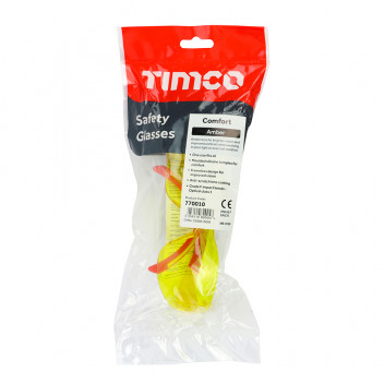TIMco 770010 Comfort Safety Glasses Amber
