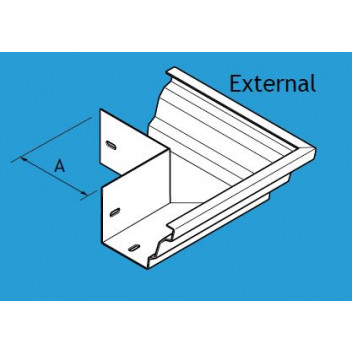 Alumasc GXM2/EA90A Mould 140x100mm 90D External Angle Mill Finish