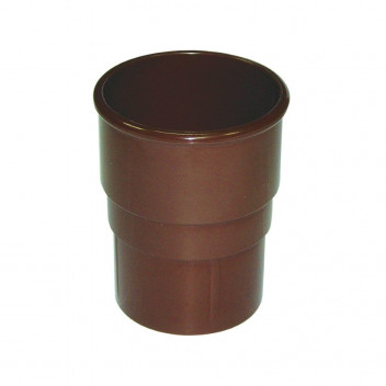 Floplast Rainwater RS1BR 68mm Round Pipe Socket Brown