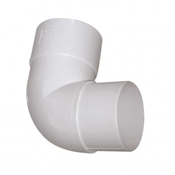 Floplast Rainwater RBH1W 80mm Round 92D Offset Bend White