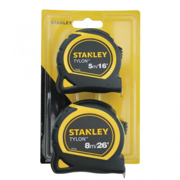 Stanley Tools Tylon Tape Twin Pack 5m/16ft & 8m/26f