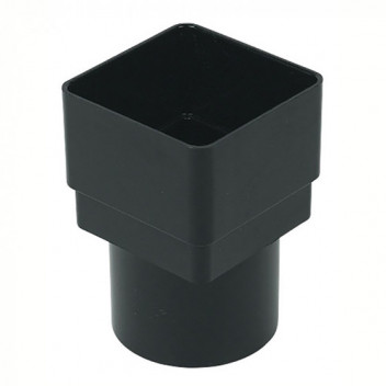 Floplast Rainwater RDS2B 65mm Square to 68mm Round Adaptor Black