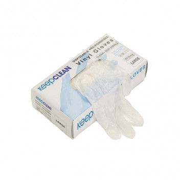 KeepCLEAN 670000905  Latex Disposable Gloves Size L (100)