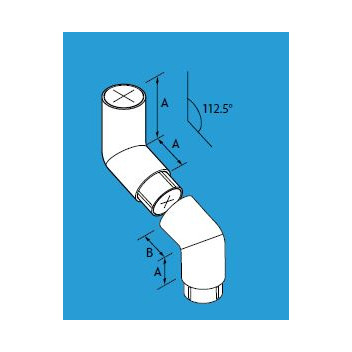 Alumasc CP40/250/112A 100mm Flushjoint 112D Offset 250mm PPC