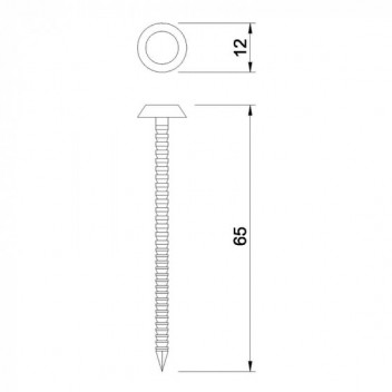 Floplast FN65W 65mm FloTop Nails White (100)