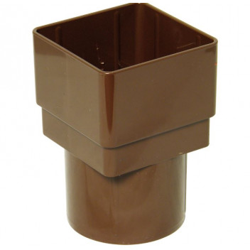 Floplast Rainwater RDS2BR 65mm Square to 68mm Round Adaptor Brown