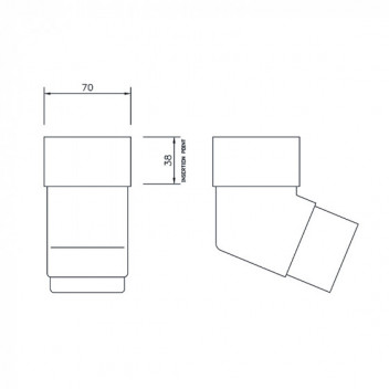 Floplast Rainwater RBS2W 65mm Square 112D Offset Bend White