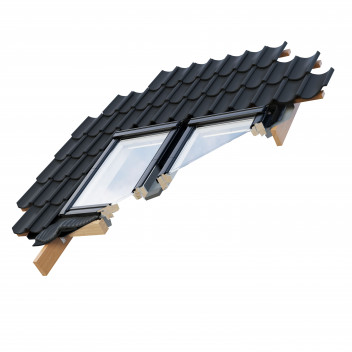 Velux EKL UK08 4021E2 Side-by-side Slate Flashing 100-160mm Gap White