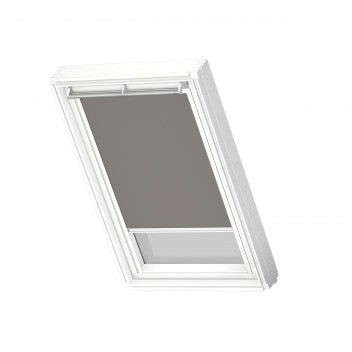 Velux DKL UK08 White Frame Manual Blackout Blind - Grey