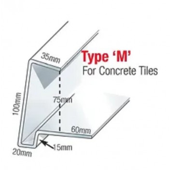 European Plastics 6MBL Type M Concrete Dry Verge 6m Black