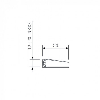 Floplast CT1 Top Edge Trim 5m White