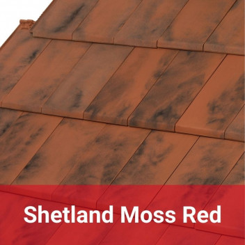 Lagan TBREDMOSSTILE Shetland Interlocking Clay Tile Moss Red