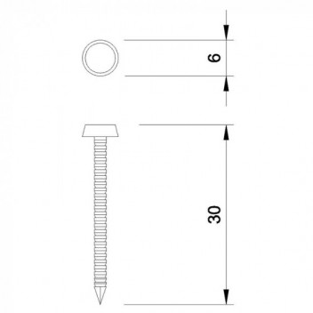 Floplast FP30B 30mm FloTop Pins Black (250)