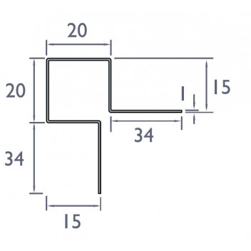 Etex 4042255 Cedral Click Ext Corner 3m C15 Steel Grey