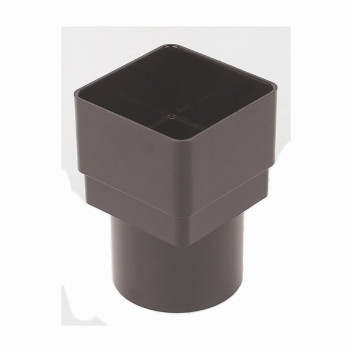 Floplast Rainwater RDS2AG 65mm Sq to 68mm Round Adaptor Anthracite Gre