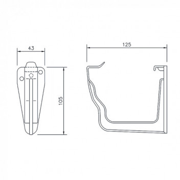 Floplast Niagara Ogee RKN1AG Fascia Bracket Anthracite