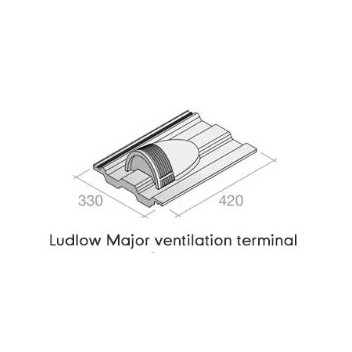 Marley Ludlow Major Vent Terminal 297 Smooth Grey 28