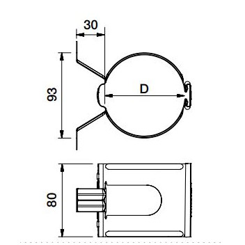 Lindab SVHA100 Magestic Pipe Bracket with Wedge 100mm Galv