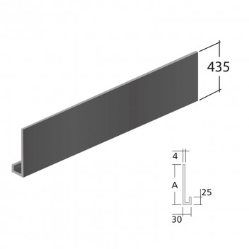 Alutec Evoke FC1435 Fascia C 435mm x 3m Anthracite Grey