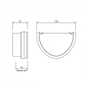 Floplast CI Style REH1CI Hi-Cap Ext Stopend Black
