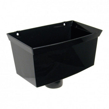 Floplast Rainwater RHH1B Round Hopper 80mm Black