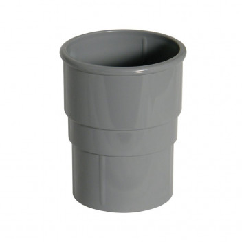 Floplast Rainwater RS1G 68mm Round Pipe Socket Grey