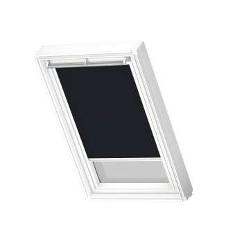 Velux DKL UK08 White Frame Manual Blackout Blind - Black