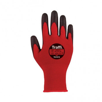 NSS 689882090 TRAFFIGLOVE Centric Cut Level 1 Gloves Size 9 Red