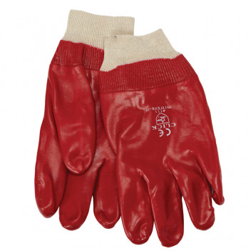 CMS 1202 Pvc Knitted Wrist Gloves Red