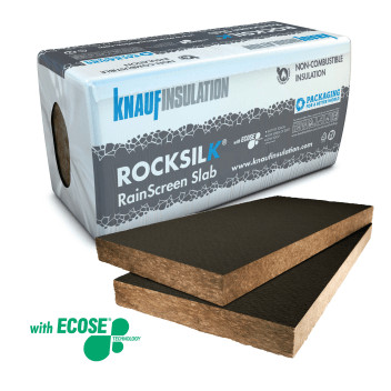 Knauf 640959 Rocksilk Rainscreen Slab BGV 150mm x 600mm x 1.2m (3pk)