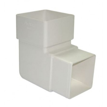 Floplast Rainwater RBS1W 65mm Square 92D Offset Bend White