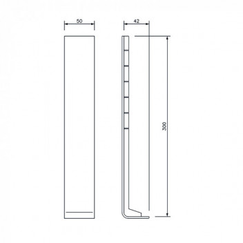 Floplast RT1WB 42 x 300mm In-Line Joint Black Ash