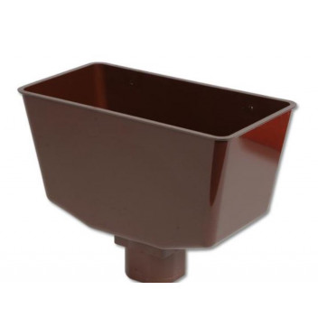 Floplast Rainwater RHS1BR Hopper 65mm Square / 68mm Round Brown