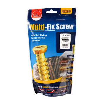 TIMco 00100TCONB Multi-Fix Concrete Screw CSK TX30 7.5x100mm ZYP (55)