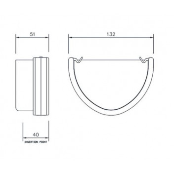 Floplast Hi-Cap REH1A Ext Stopend Anthracite